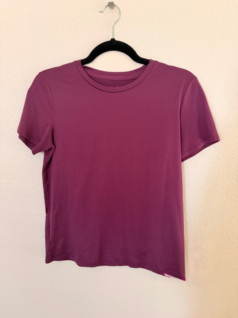 Outdoor Voices Short Sleeve Crewneck Top in Plum